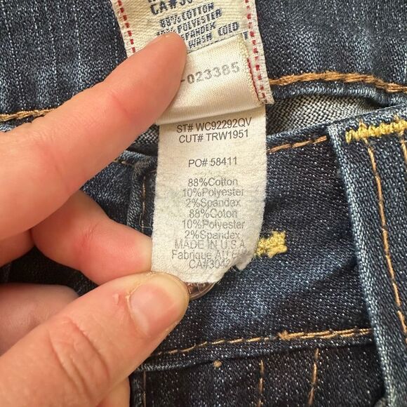 True Religion Bootcut Jeans – Women’s Size 27, Made in USA, Dark Wash - Picture 7 of 10